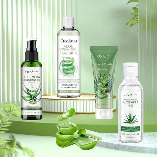 Gel Aloe Vera OceAura 99% Pur - Hydratant Visage et Corps - Glow Cosmétiques