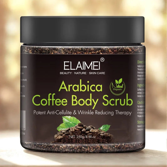 Gommage Corps au Café Exfoliant Anti-Cellulite - Arabica Naturel - Glow Cosmétiques