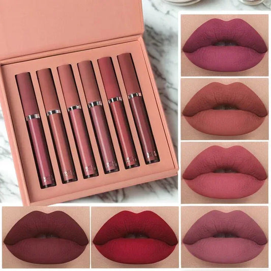 Coffret Gloss Mat - 6 Rouges à Lèvres Longue Tenue - Glow Cosmétiques