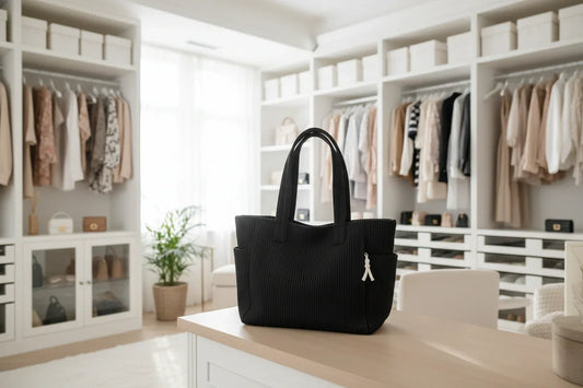 Grand Sac Côtelé avec Franges - Glow Cosmétiques